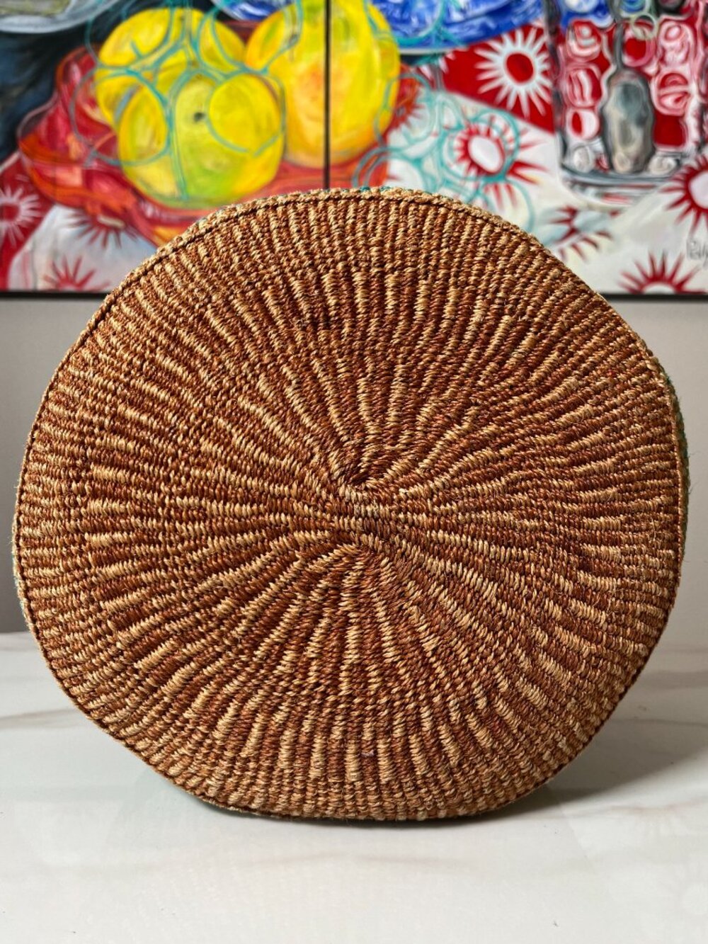 Kenyan Sisal Kiondo Vintage Bucket Bag Fair Trade - Picture 6 of 10